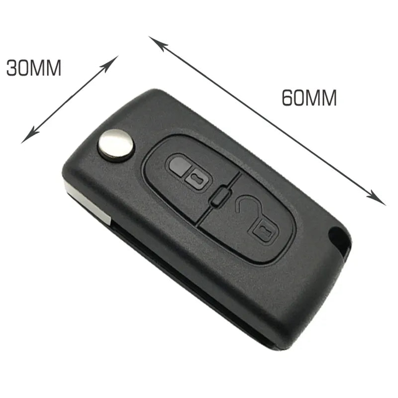 2 button remote key case for Peugeot