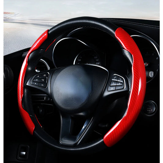 38cm 1Pair Fur Carbon Universal Car Steering Wheel Cover