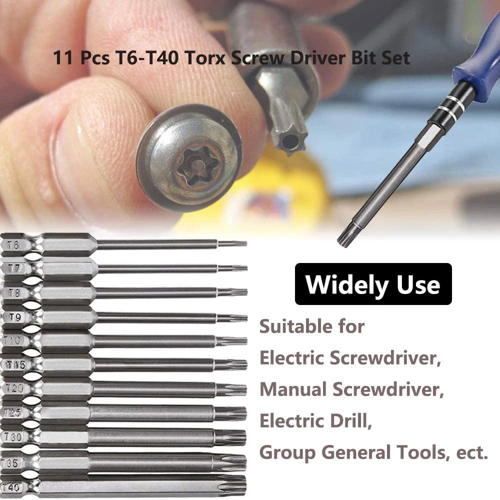 High Quality 11Pcs 1/4" Hex Bits Driver