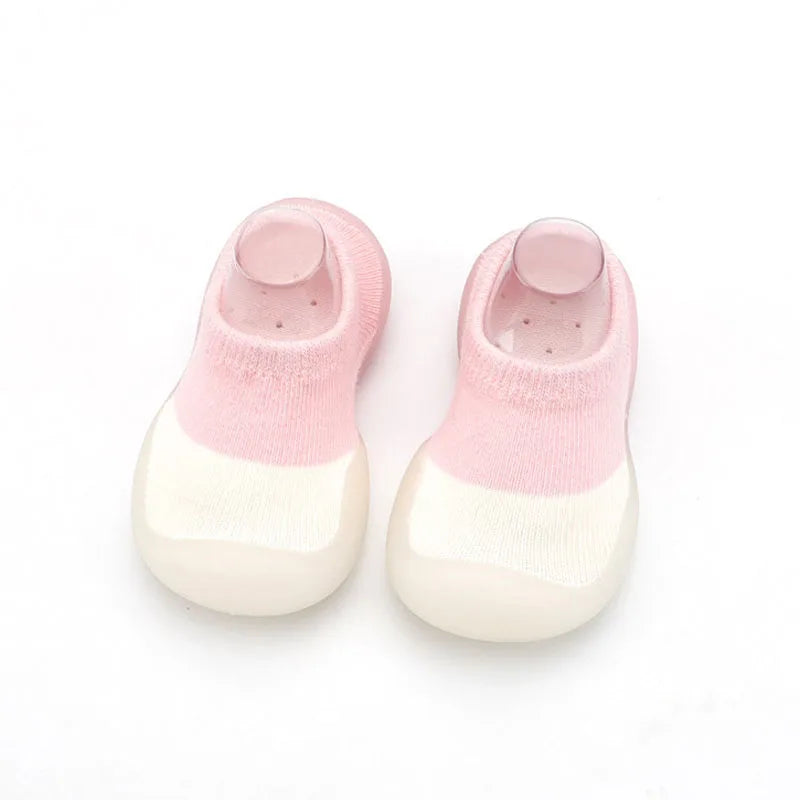 Baby First Shoes Toddler Walker Infant Boys Girls Kids Rubber Soft Sole Floor Barefoot Casual Shoes Knit Booties Anti-Slip