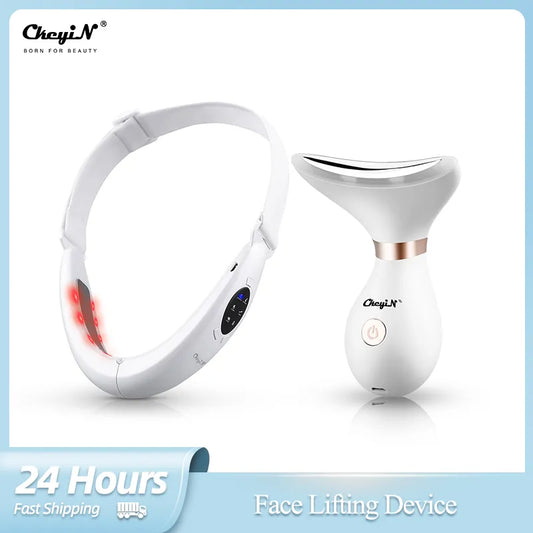 V-shaped Facial Lifting Device with Red Light