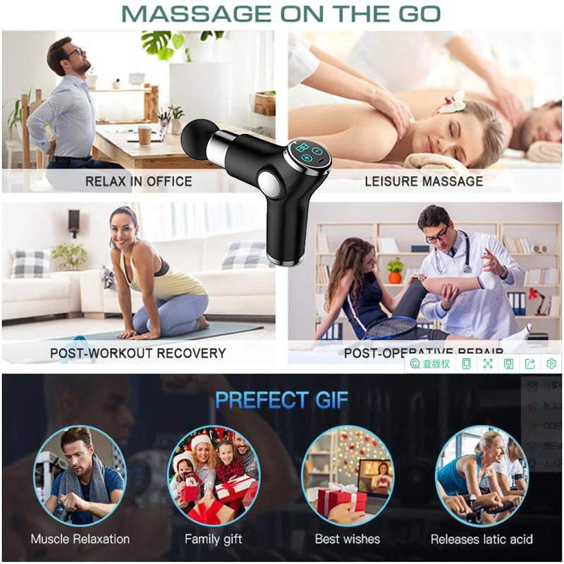 32-Speed Deep Tissue Massage Gun for Pain Relief and Neck Vibrator Fitness