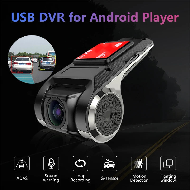 USB Full HD Car DVR Dash Cam for DVD and Android Player Navigation