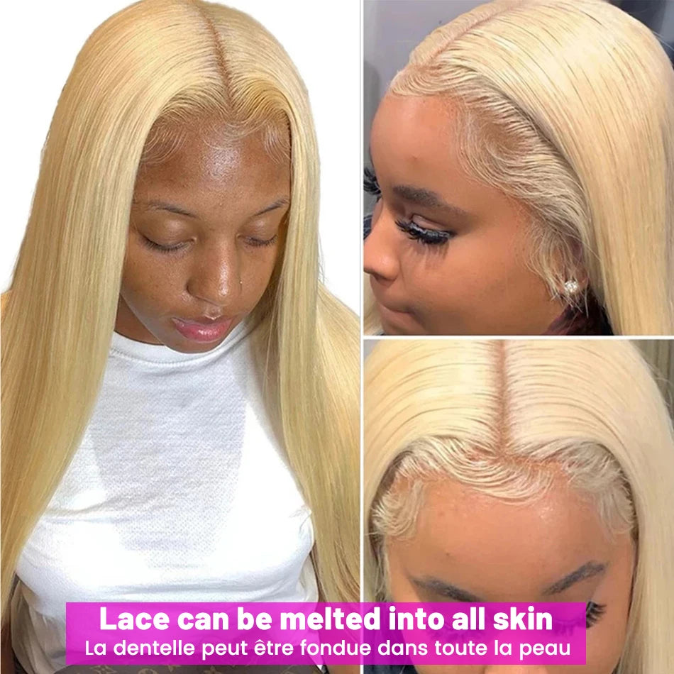 13x6 blonde HD Lace Front Human Hair Wigs