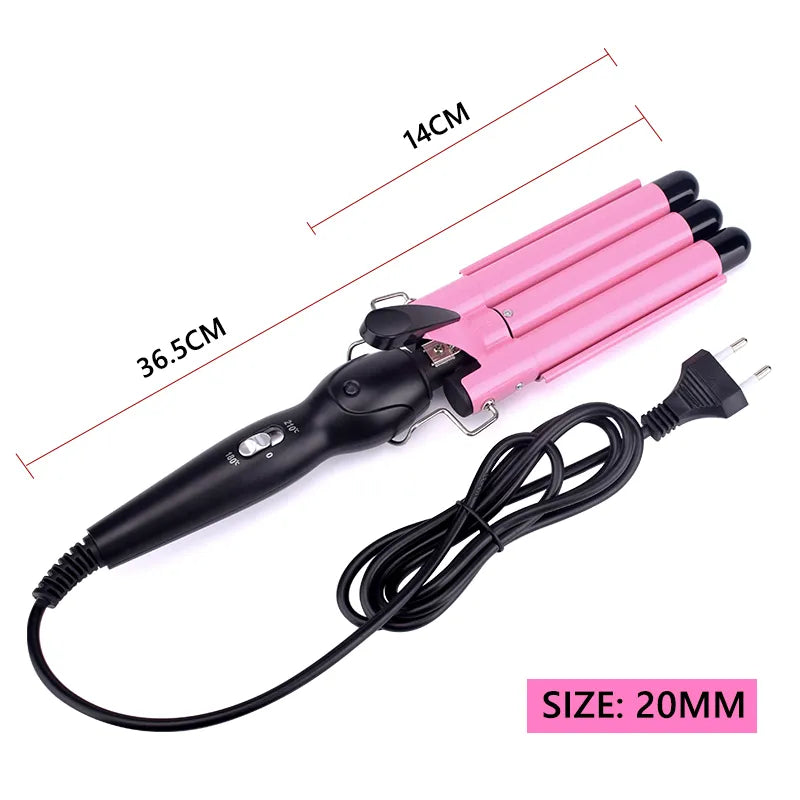 Professional Triple Barrel Hair Curling Iron