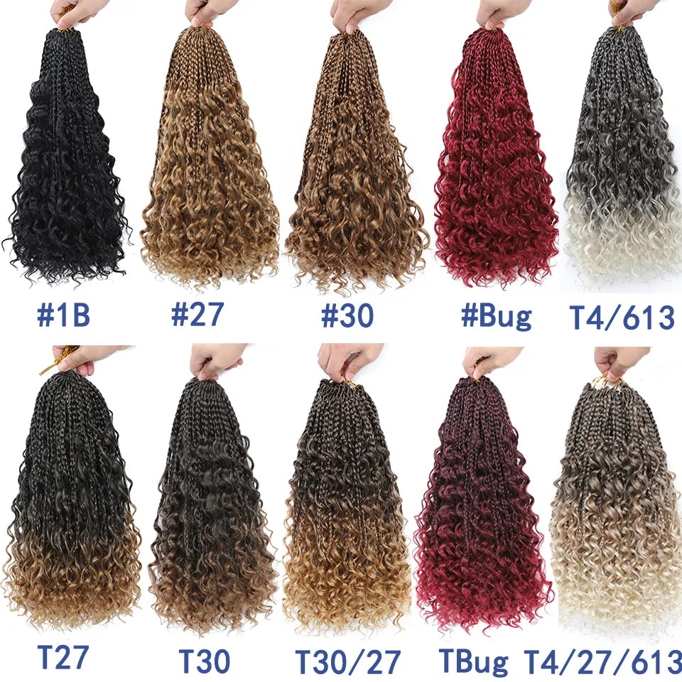 1- 6 Packs 16 Strands/Pack Ombre Crochet Braids