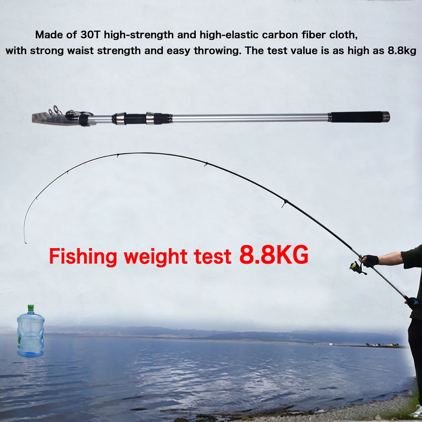 5.3/5.0/4.5/4.2/4.05/3.9m Telescopic Fishing Rod