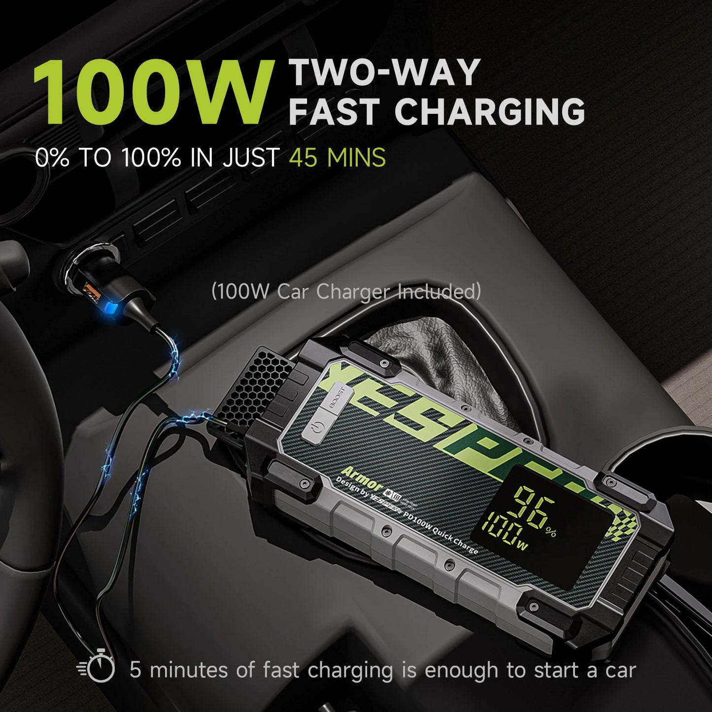 3000A Car Jump Starter 12V Charger for Car External Battery