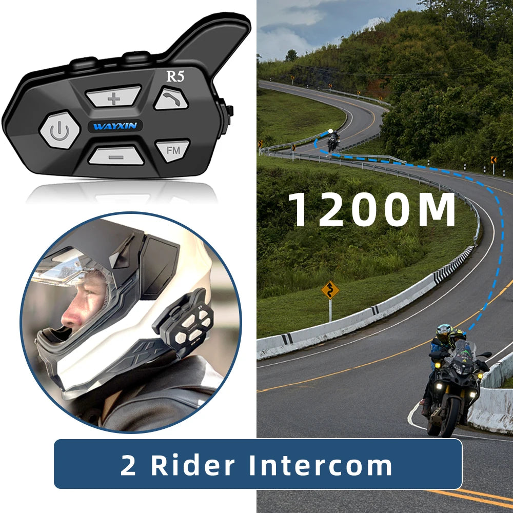 Motorcycle intercom helmet headsets