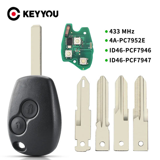 Remote Key 2 Buttons for Renault