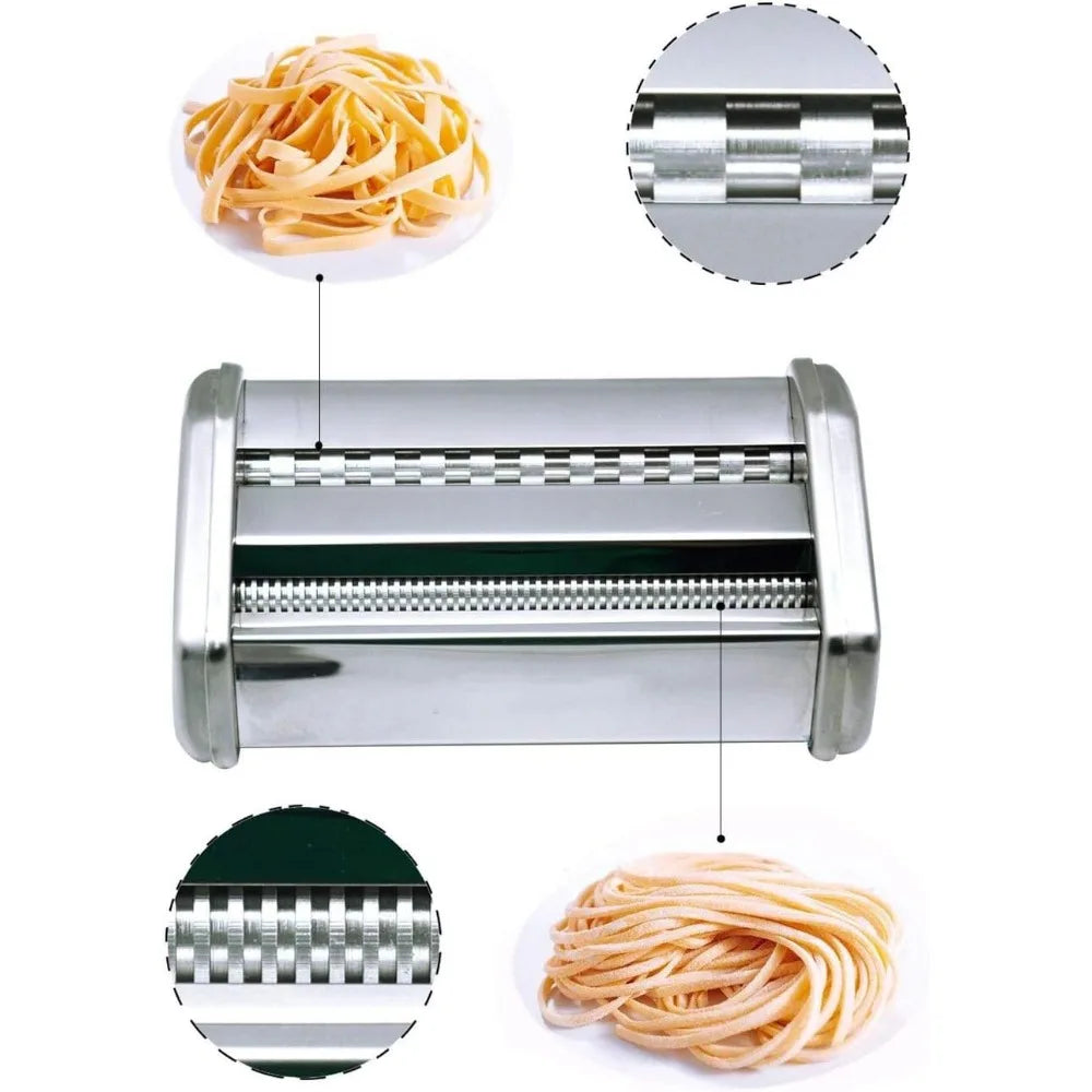 2023 New Shule Electric Ravioli Pasta Maker with Motor Automatic Pasta Machine with Hand Crank and Multifunctional Rollers