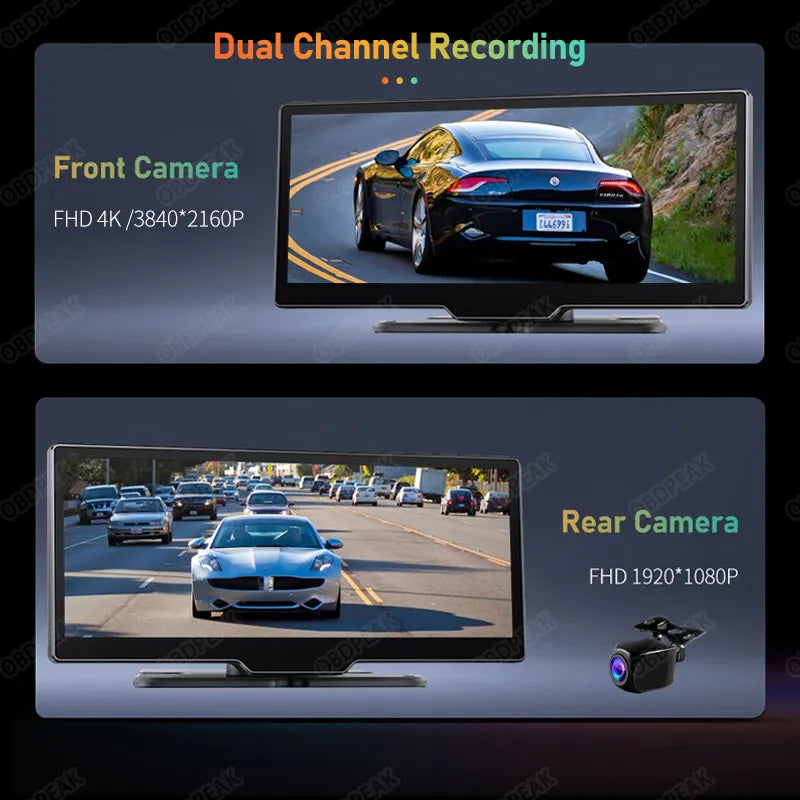 Dash Cam Rearview Camera with GPS Navigation