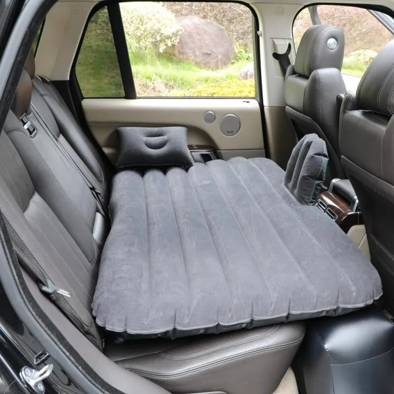 Ultra-soft Flocking Environmental Fabric Car Inflatable Bed Air Cushion Bed Car Travel Bed Portable and Comfortable
