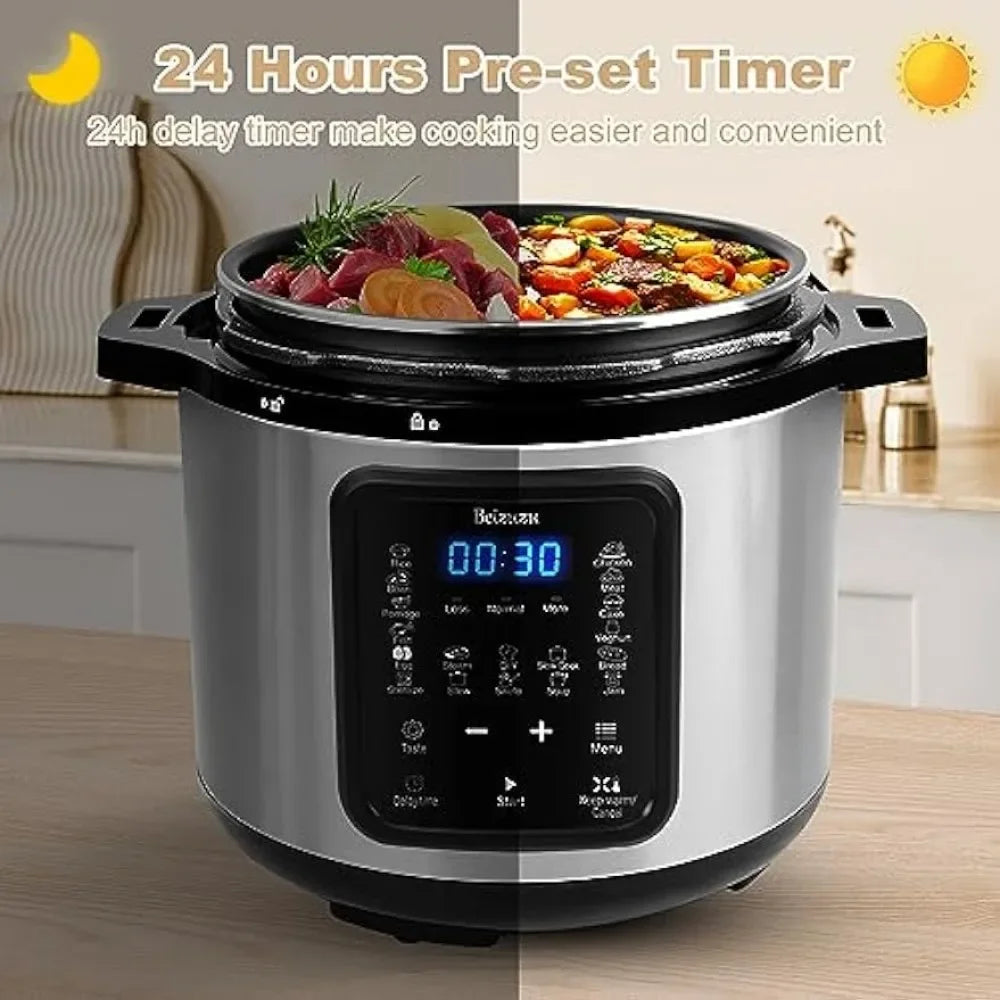 2024 New Electric Pressure Cooker: 6 Quart 9-in-1 Multi-Functional Pressure Pot