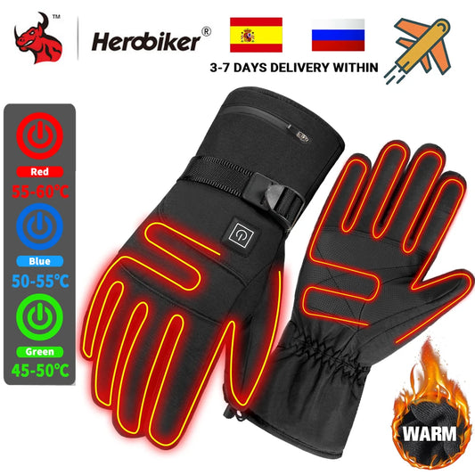 Waterproof Heated Motorcycle Gloves