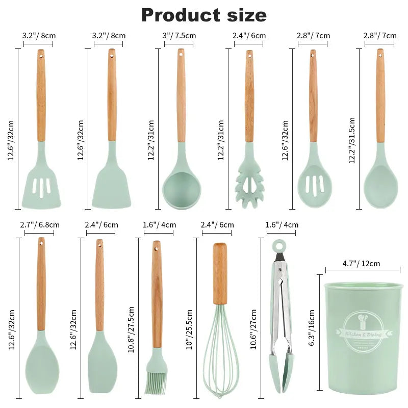 Non-Stick Spatula Silicone Kitchen Utensils Set