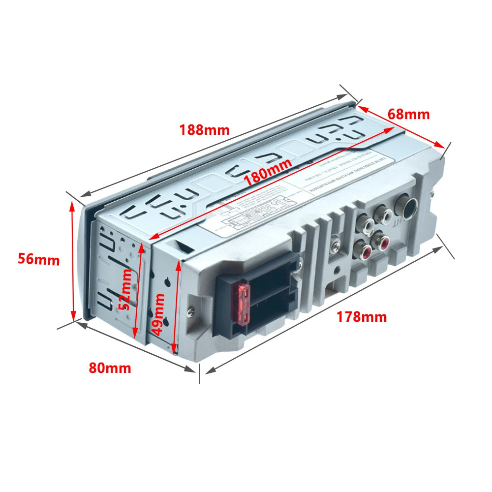 Car Radio MP3 Player FM Tuner with AUX Input USB Charging