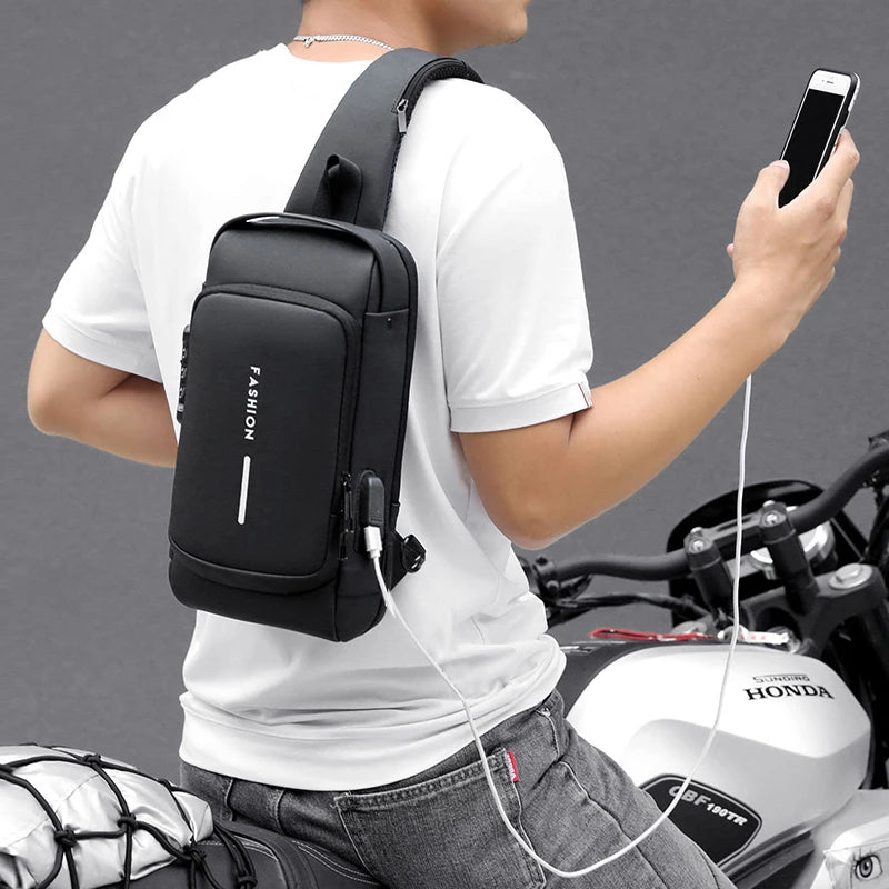 Multifunction Anti-theft USB Crossbody bag