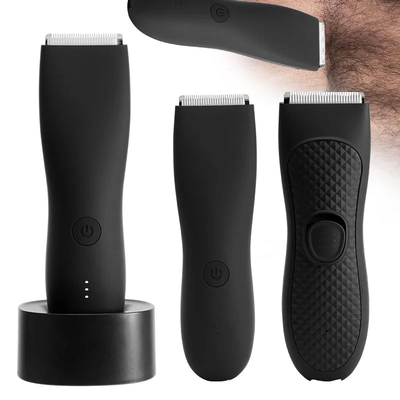 Electric Groin Hair Trimmer for Men and Bikini Epilator Rechargeable Shaver