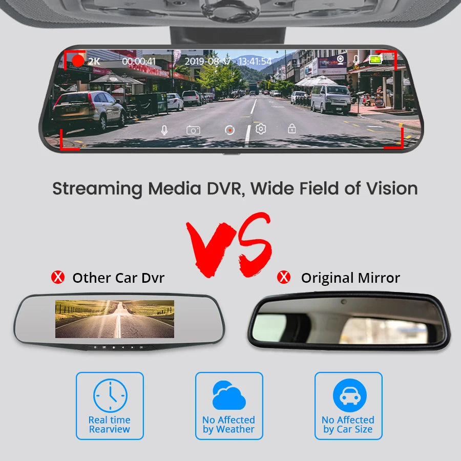 Touchscreen Mirror Camera for Cars