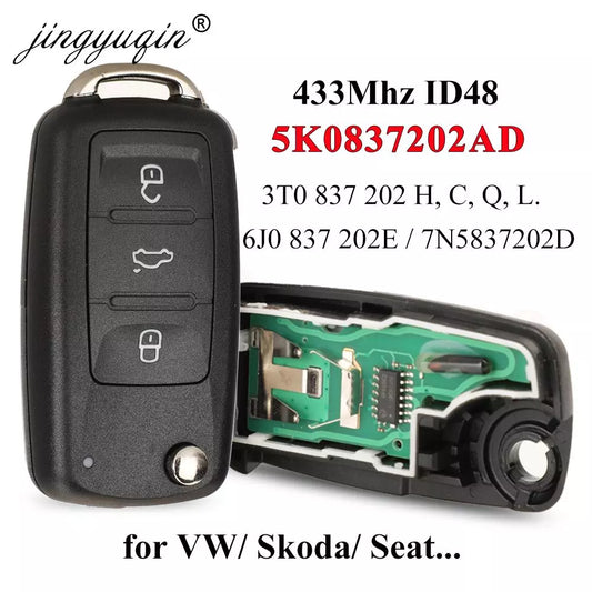 3BT Remote Flip Key Chip for VW