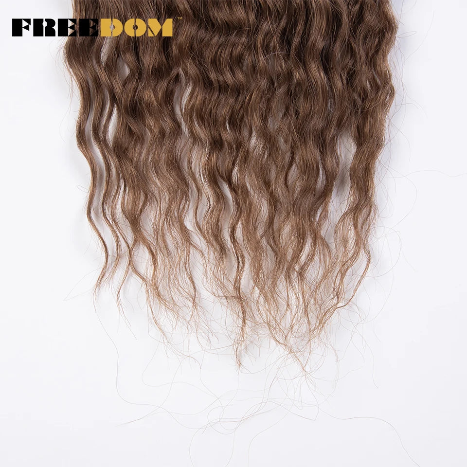 24 Inch Ombre Pink Synthetic Curly Hair Extension