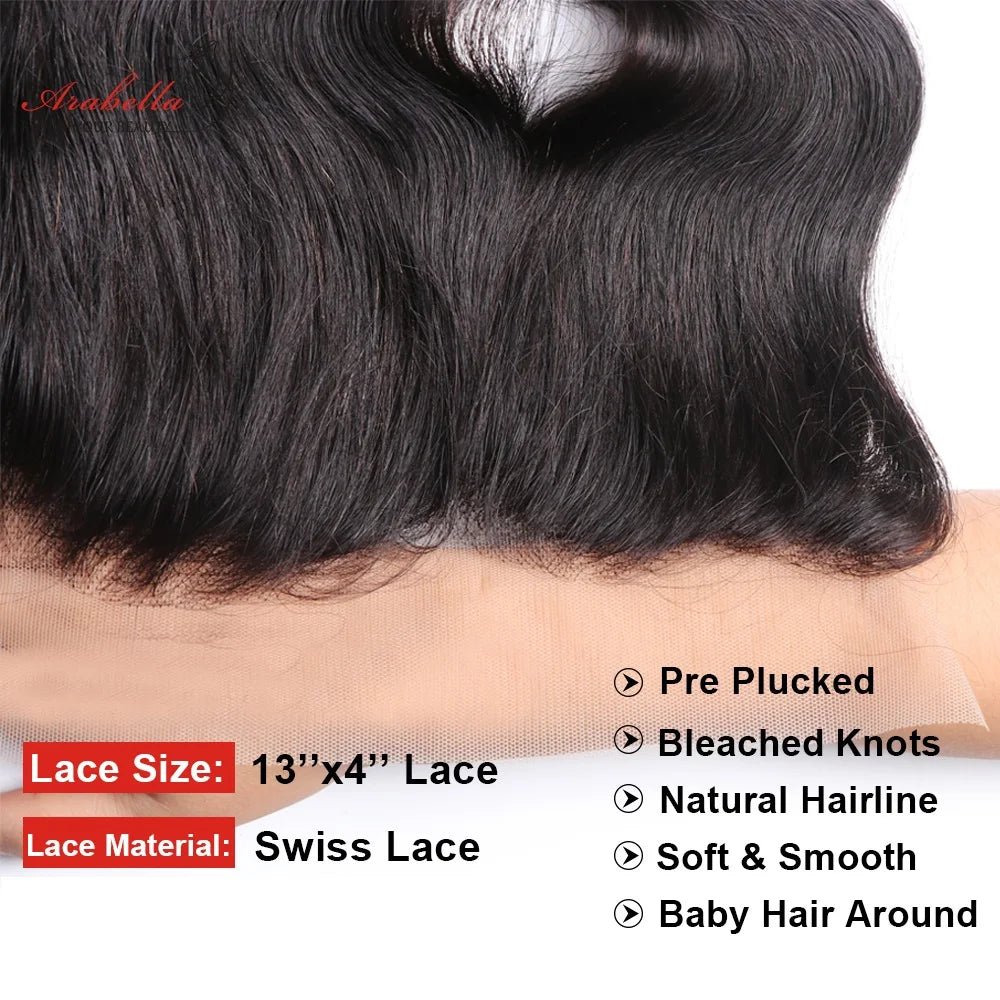 Deep Wave 13x4 Transparent Lace Frontal with Baby Hair Wig