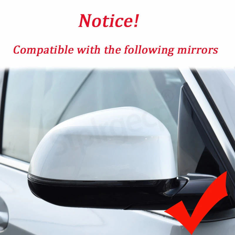 black rearview mirror cover For BMW