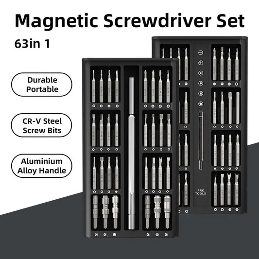 Magnetic Screwdriver Set 63 In 1 Kit Bits Precision Electronics Computer PC Phone Disassembly Multifunctional Maintenance Tool