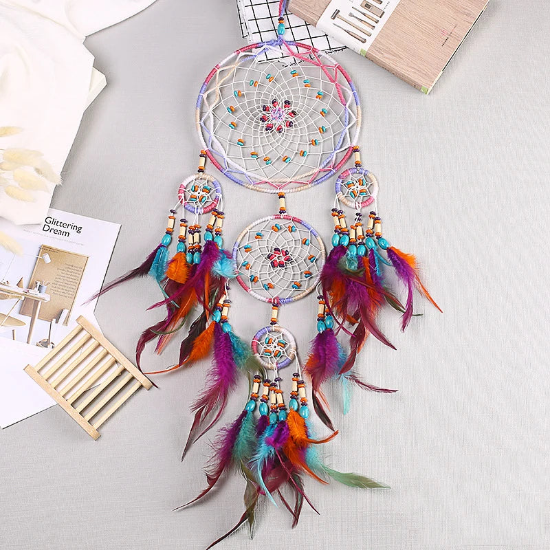 handmade five-ring dream catcher