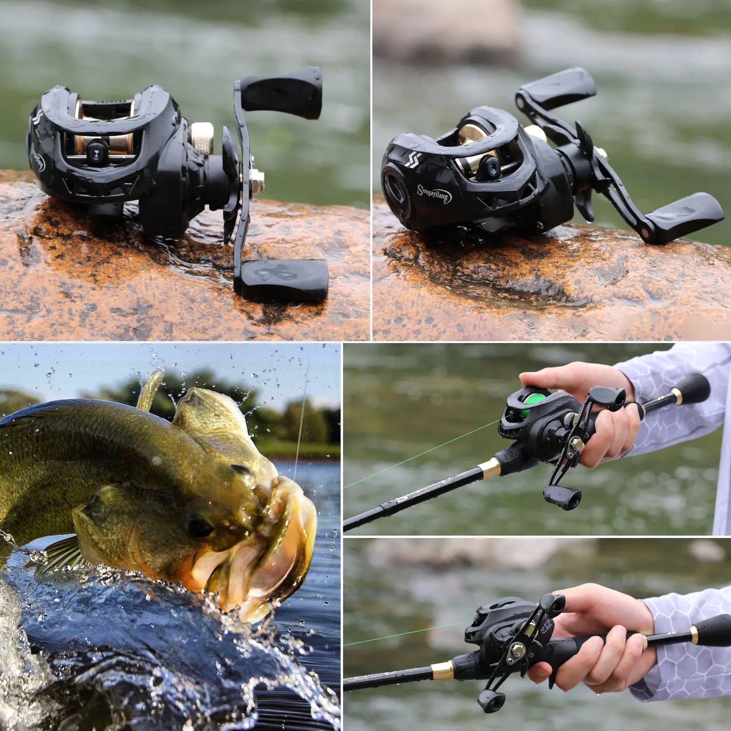 1.8-2.4m Portable Ultralight Rod and 8.1:1 Gear Ratio Fishing Reel Combo