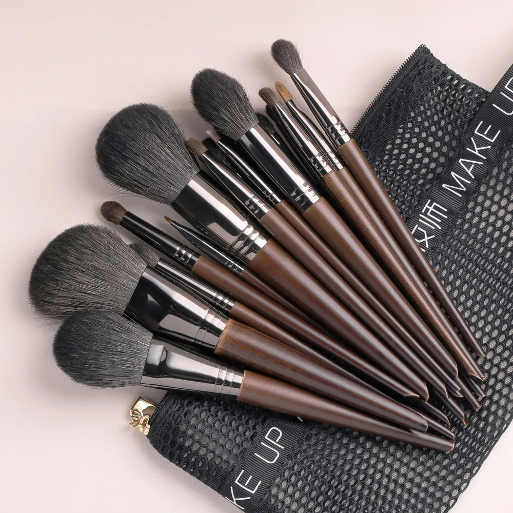 Brown Makeup Brushes Set