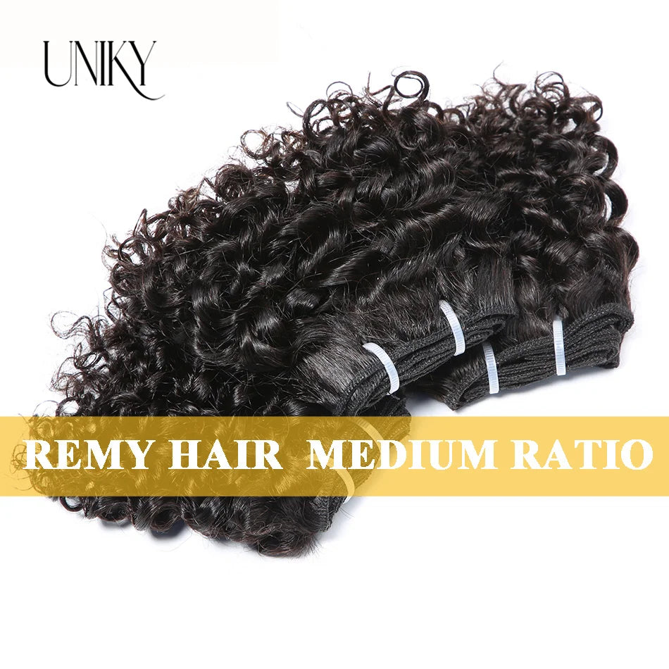 Curly Brazilian Hair Weave Bundles with 100% Human Hair Extensions