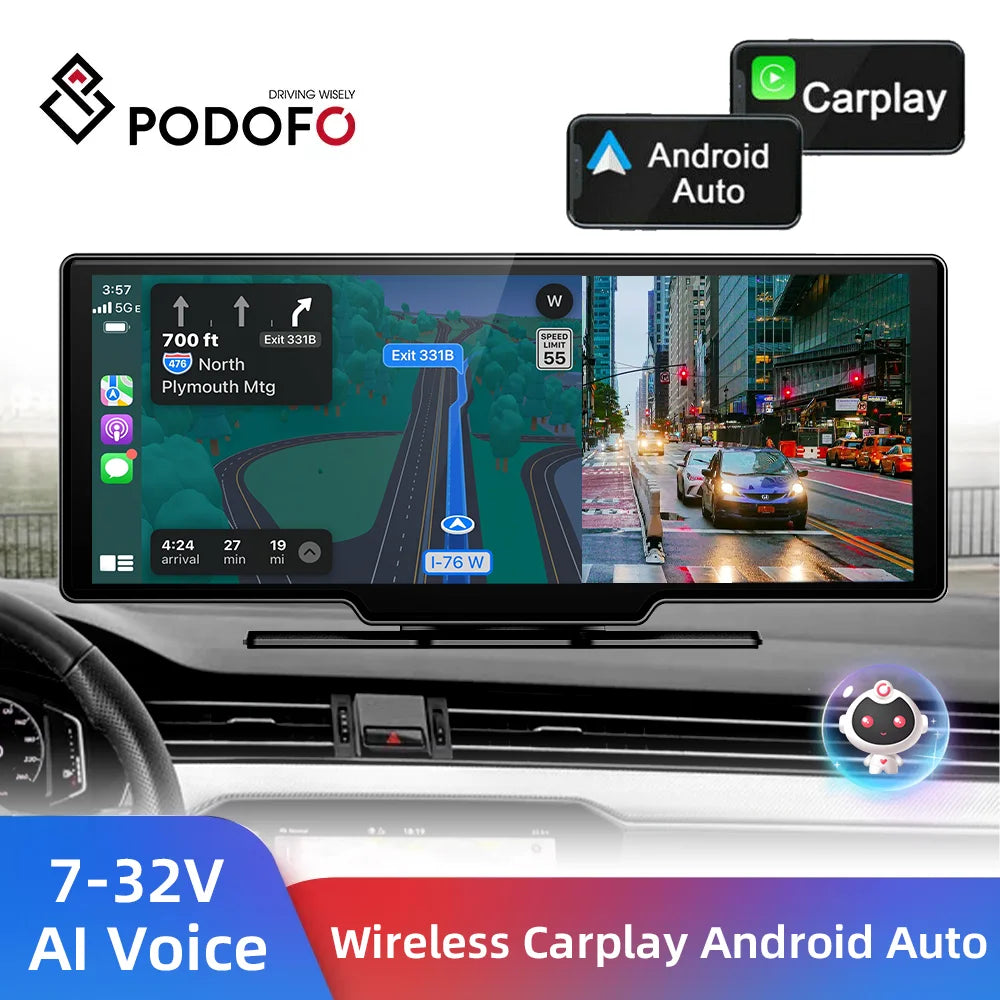 Wireless Connection GPS Navigation Car Recording Dashboard