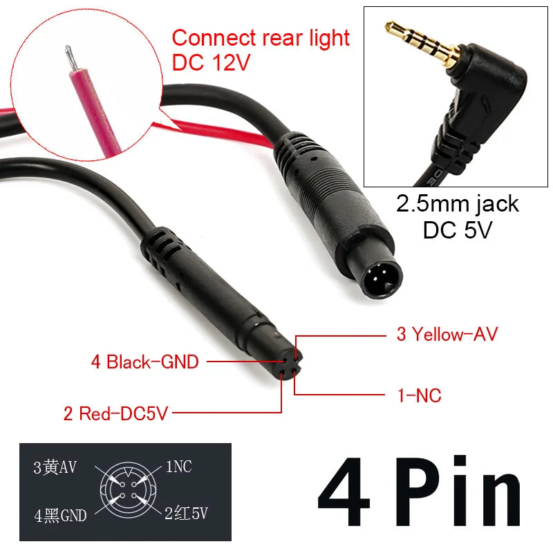 1080P AHD Car Rear View Camera with 4/5pin for Car