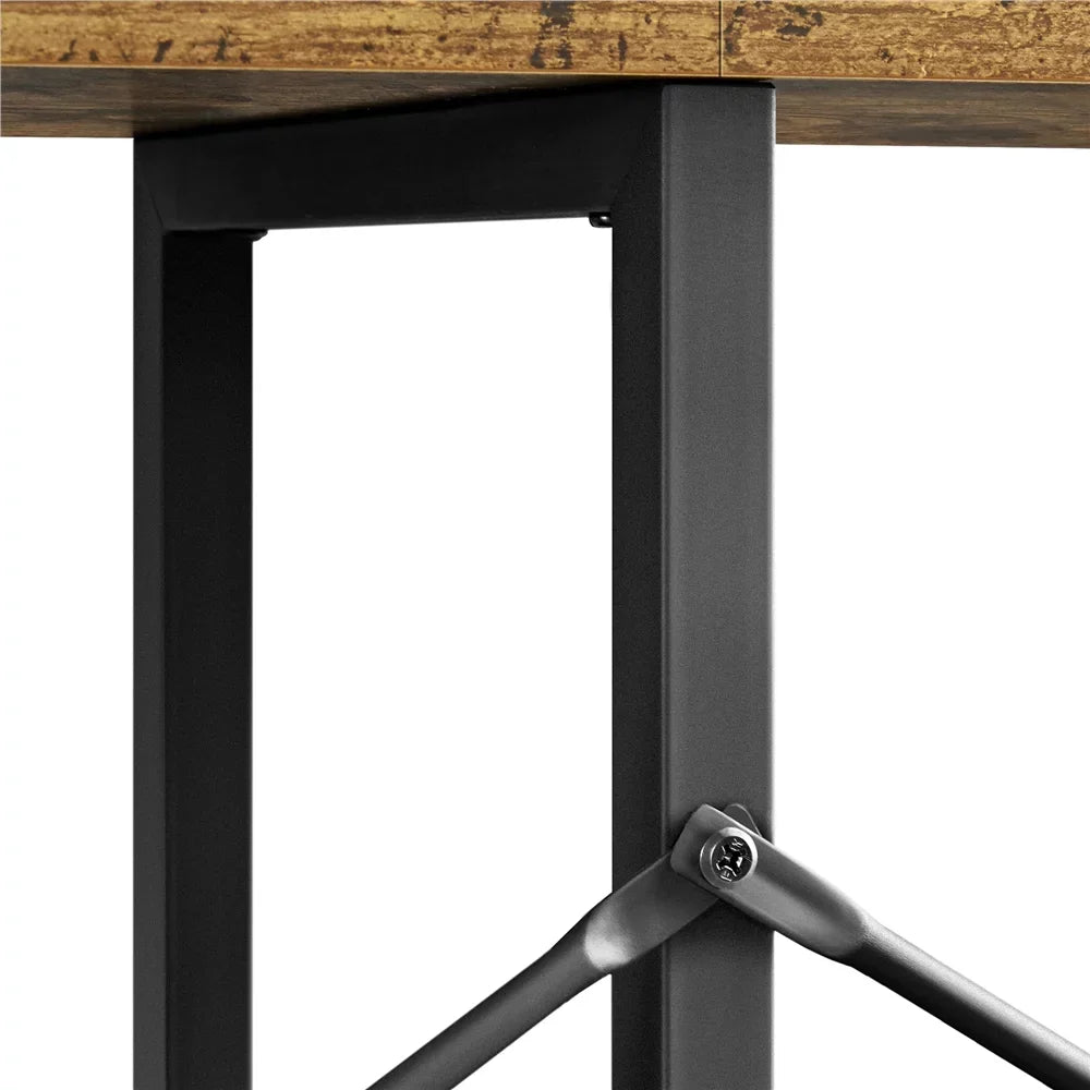 55inch 3-Tier Industrial Console Table,  Console Table for Living Room