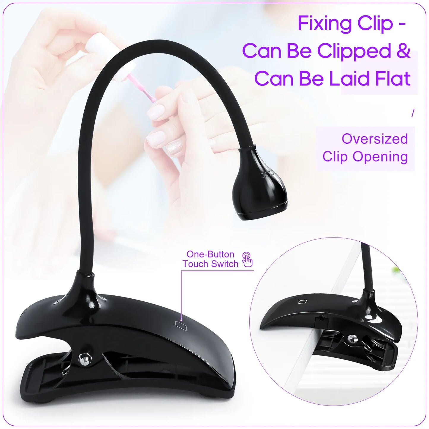 Clip-On Desk Mini Led Nail Lights Dryer UV Lamp