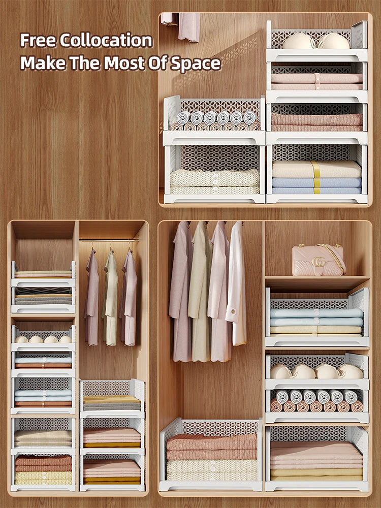 Wardrobe Storage Shelf Organizer