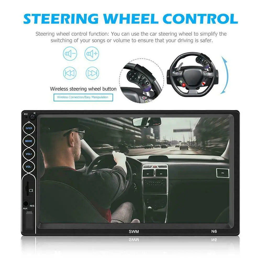 7-inch touch-screen Bluetooth USB car stereo