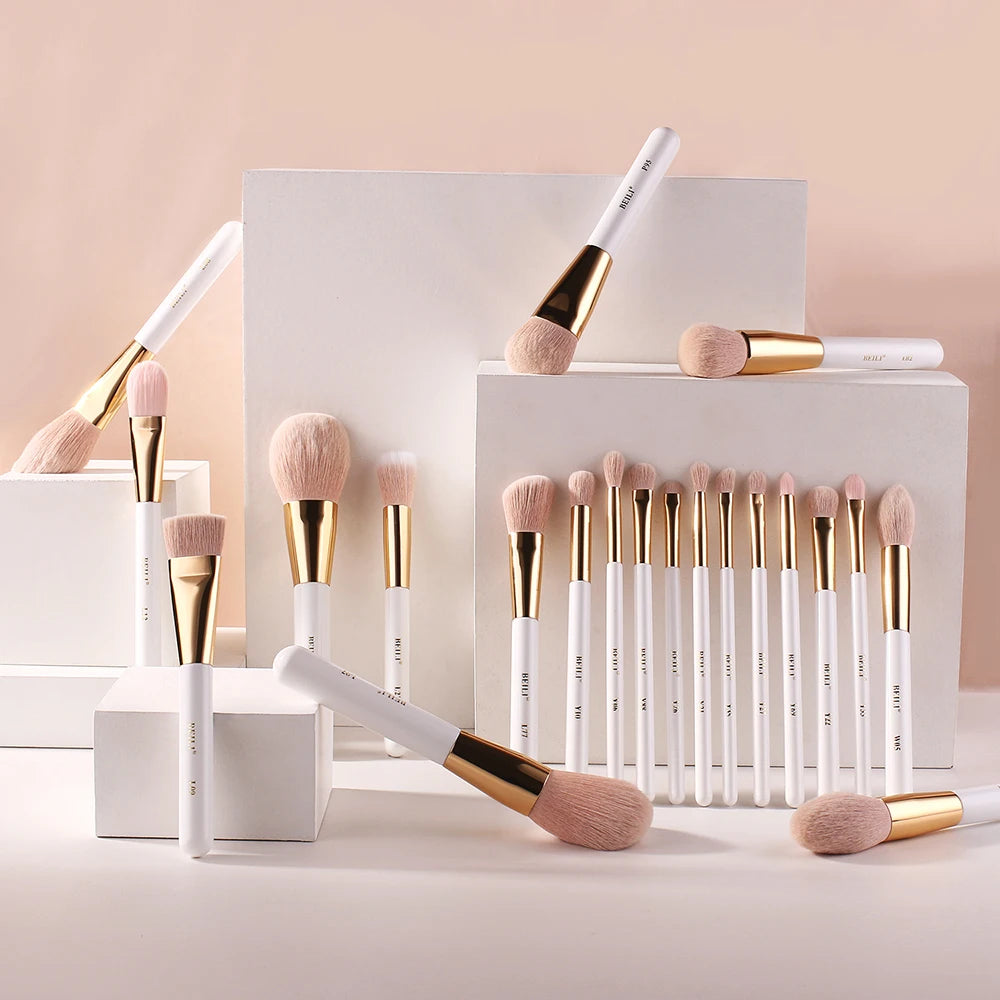 White Gold Professional Makeup Brushes Set