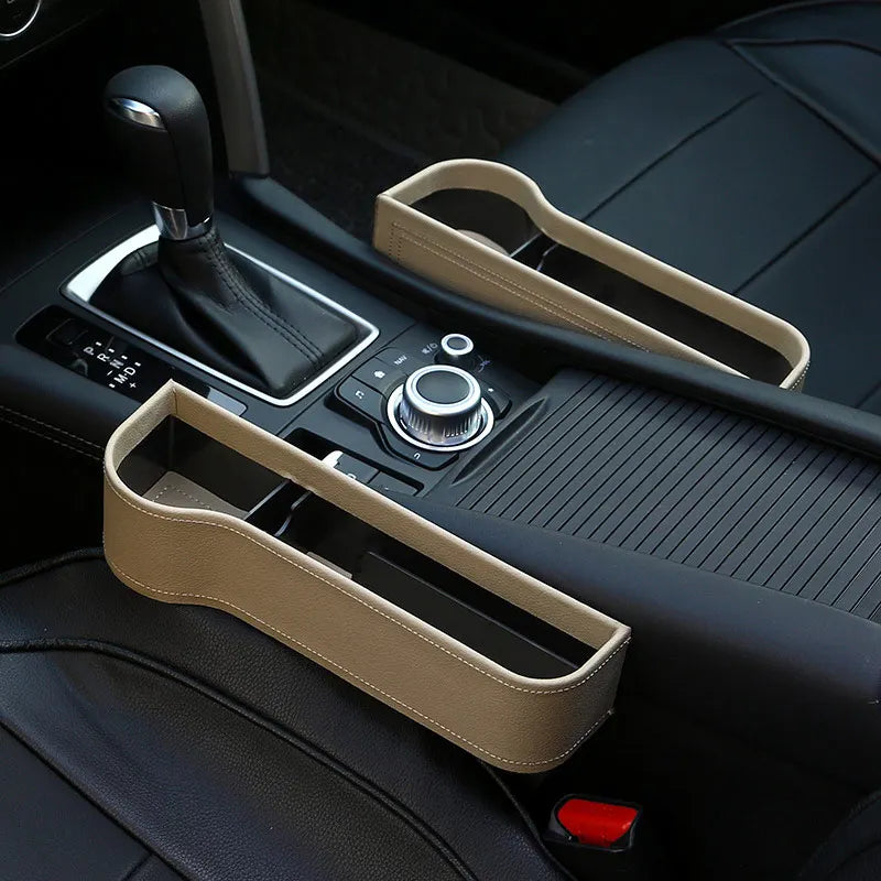 Leather Car Cup Holder Seat Organizer