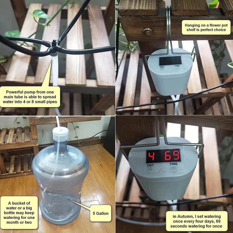 2/4/8 Head Automatic Watering Pump Controller with Timer System
