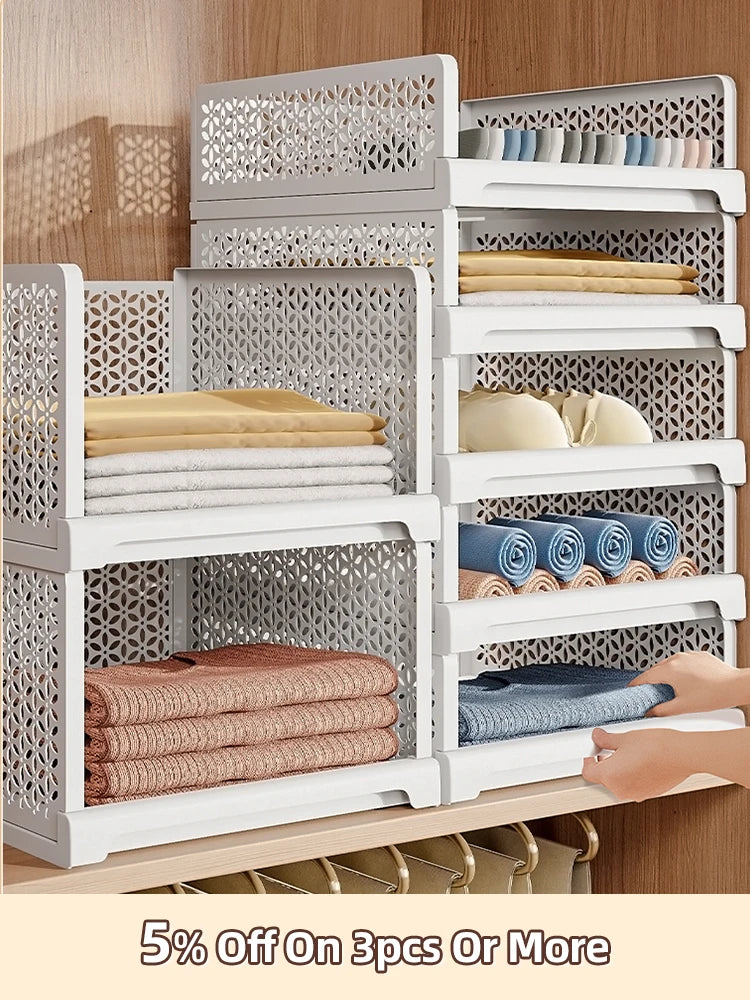 Wardrobe Storage Shelf Organizer