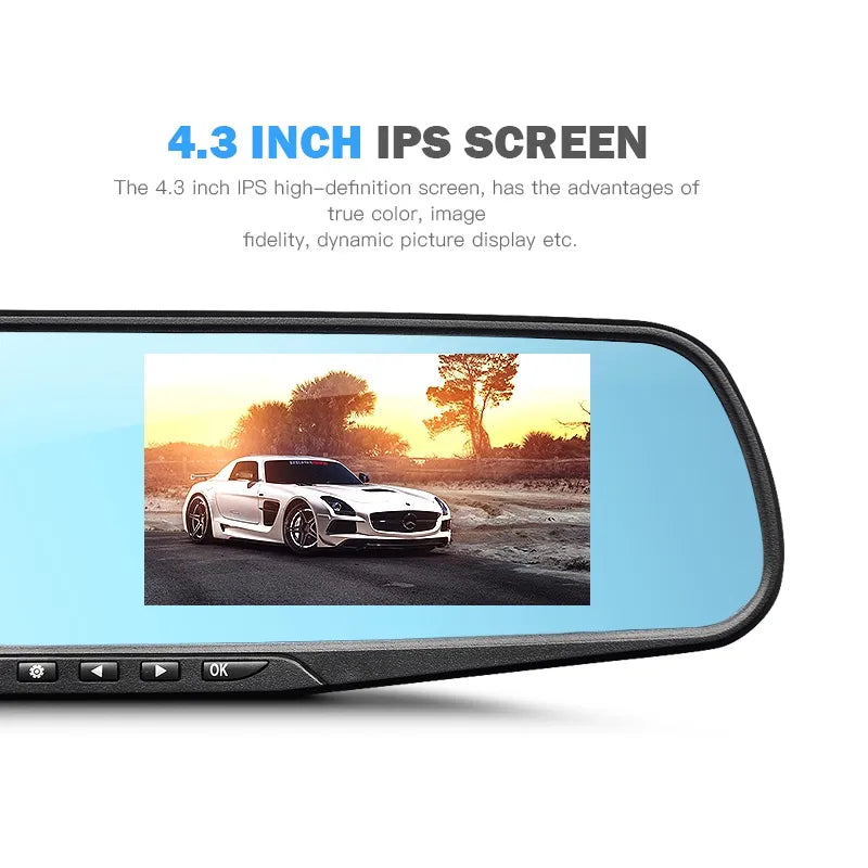 24H HD 1080P 4.3-inch DVR/Dash Cam Car