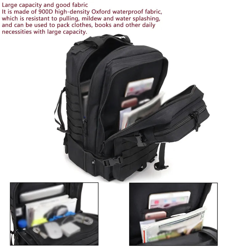 25L /50L  Large Capacity Military Tactical Waterproof Backpack