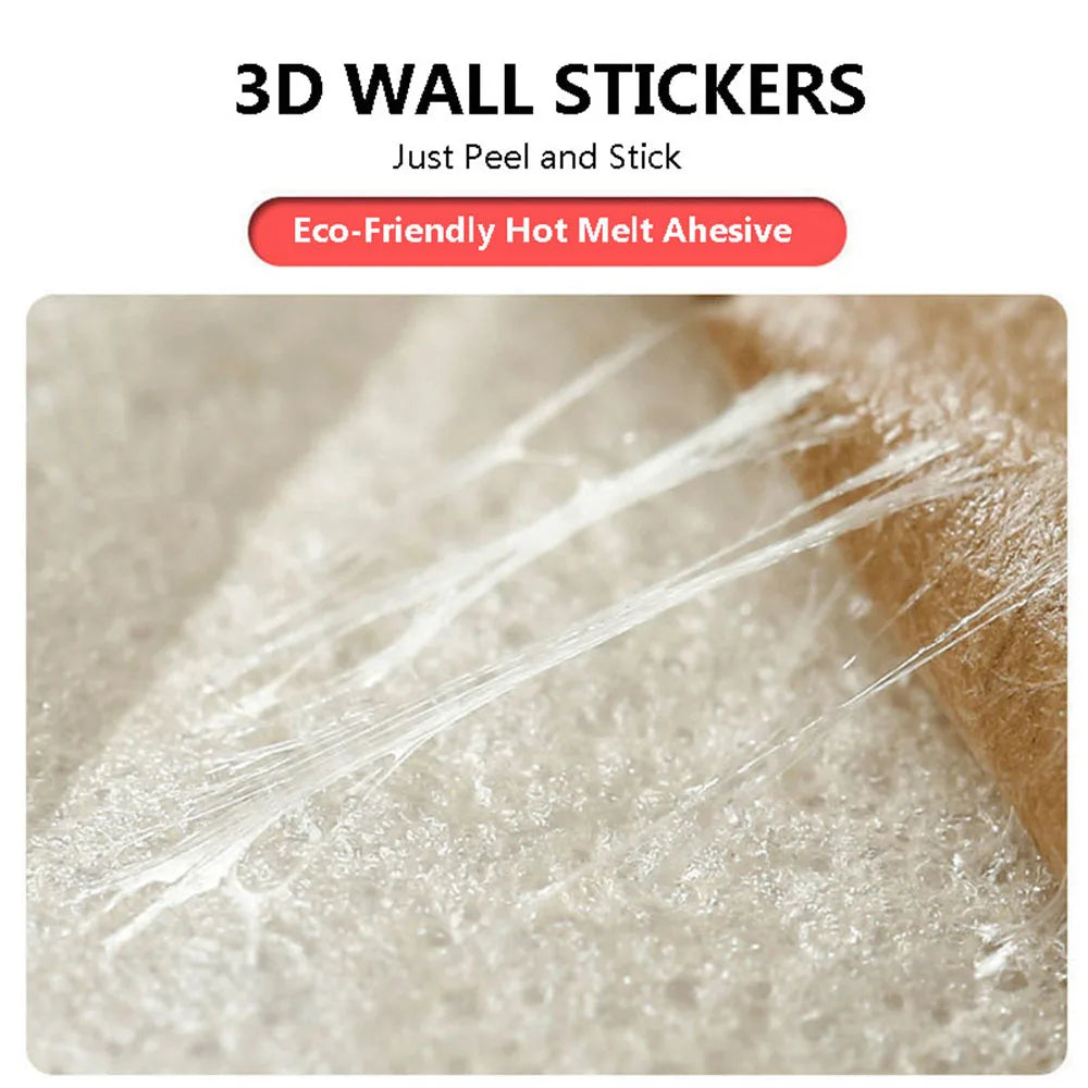 15pcs/20pcs/40pcs DIY 3D Simple Brick Pattern Wall Stickers,Thickened, Sound-proof,Waterproof,Moisture-proof