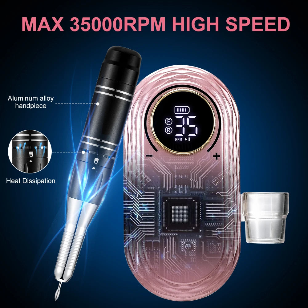 35000 RPM Nail Drill Manicure Set