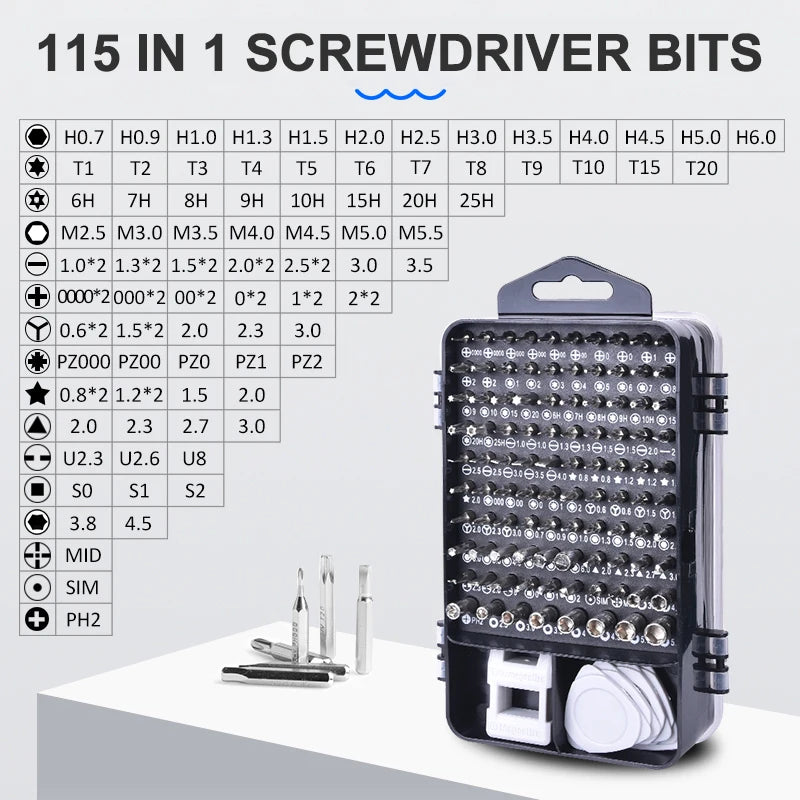 112/115/117 in 1 Screwdriver Set of Screw Driver Bit