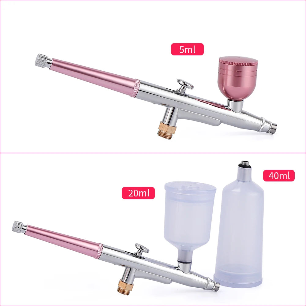 Top 0.4mm Pink Mini Air Compressor Kit