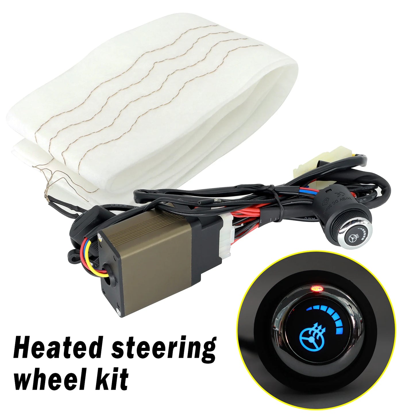 Winter Car Heated Steering Wheel Cover